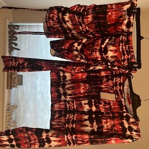 Casual shirt set, stretchy XL but it will fit to a M or L